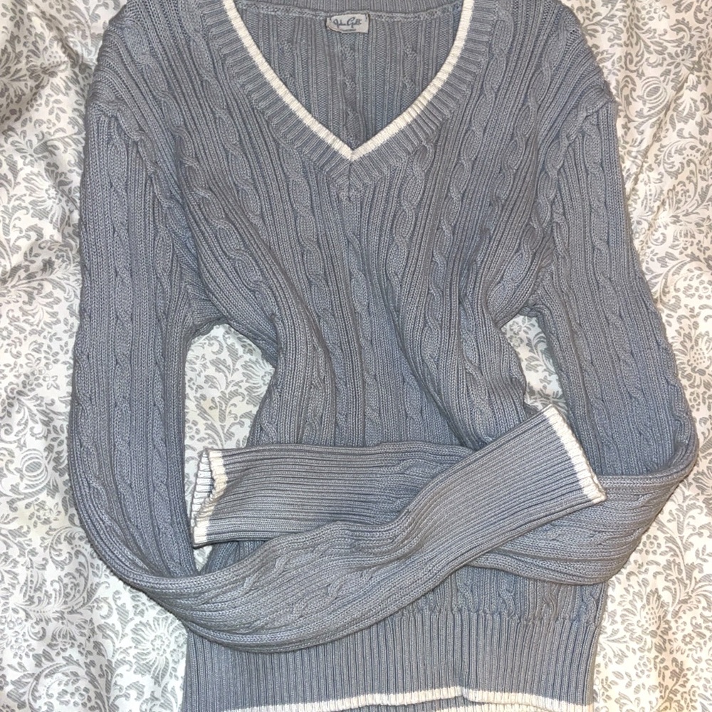 brandy melville/john galt blue knit sweater